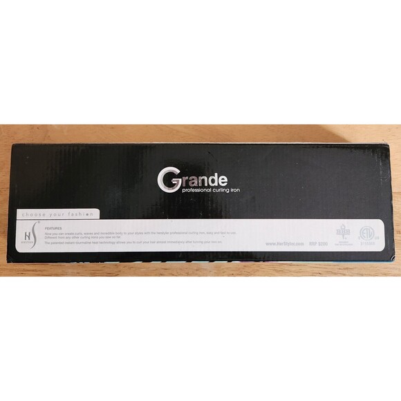 HerStyler Grande Pro Curling Iron Black 18-25mm-Great Gift Wand Curl - Picture 3 of 7